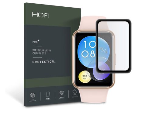 HOFI Hybrid Pro+ Glass üveg képernyővédő fólia - Huawei Watch Fit 2 - fekete