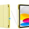 Apple iPad 10.9 (2022) tablet tok (Smart Case) on/off funkcióval, Apple Pencil  tartóval - Tech-Protect - yellow (ECO csomagolás)