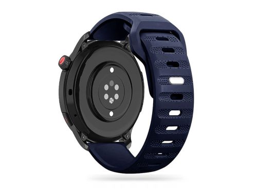 Samsung Galaxy Watch 4 / 5 / 5 Pro / 6 / 7 / FE szilikon 20 mm-es sport szíj -  Tech-Protect IconBand Line Watch Band - 40/42/43/44/45/46/47 mm - sötétkék