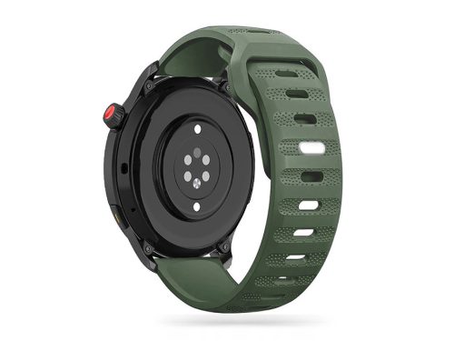 Samsung Galaxy Watch 4 / 5 / 5 Pro / 6 / 7 / FE szilikon 20 mm-es sport szíj -  Tech-Protect IconBand Line Watch Band - 40/42/43/44/45/46/47 mm - army green