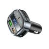 HOCO Bluetooth FM-transmitter / szivargyújtó töltő - 2xUSB + MP3/FLAC + PD30W + QC 3.0 - HOCO E70 - fekete