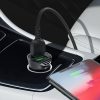 HOCO 2xUSB szivargyújtó töltő adapter + USB - Lightning kábel 1 m-es vezetékkel - 18W - HOCO Z39 Dual Port QC3.0 Quick Car Charger Set - fekete