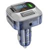 HOCO Bluetooth FM-transmitter / szivargyújtó töltő - 2xUSB + AUX + MP3 + PD30W +QC 3.0 - HOCO E75 - ezüst