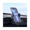 HOCO szellőzőrácsba illeszthető vezeték nélküli autós tartó/gyorstöltő - 15 W - HOCO HW1 Wireless Fast Charge Car Holder - fekete