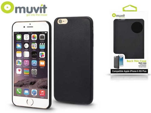 Apple iPhone 6 Plus/6S Plus hátlap - Muvit Back Thin Case - fekete