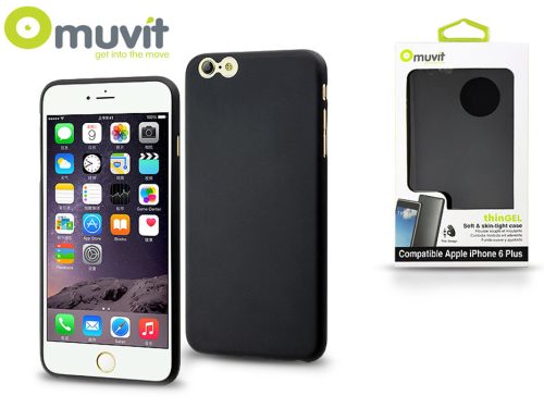 Apple iPhone 6 Plus/6S Plus hátlap - Muvit ThinGel - fekete