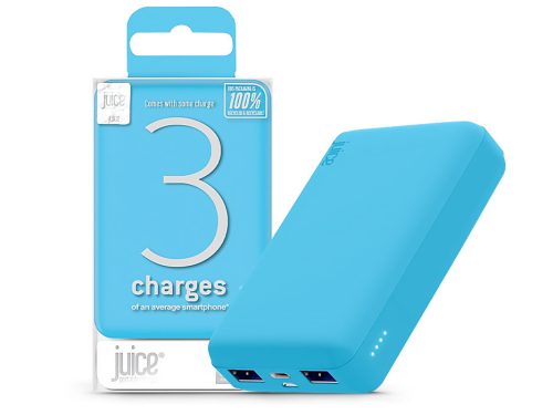 Juice hordozható külső akkumulátor / power bank - 10.000 mAh - Juice ECO 3 -    2xUSB + Type-C - világos kék