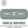 Juice hordozható külső akkumulátor / power bank - 10.000 mAh - Juice ECO 3 -    2xUSB + Type-C - éjfekete zöld