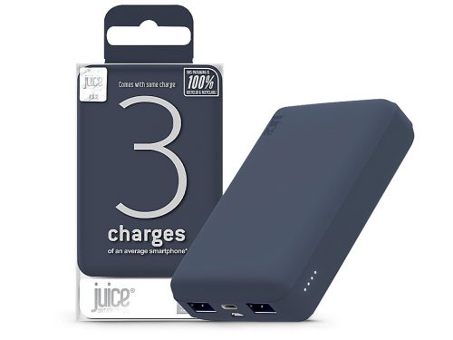 Juice hordozható külső akkumulátor / power bank - 10.000 mAh - Juice ECO 3 -    2xUSB +Type-C - sötétkék