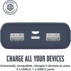 Juice hordozható külső akkumulátor / power bank - 10.000 mAh - Juice ECO 3 -    2xUSB +Type-C - sötétkék