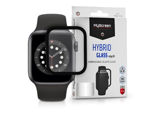 Apple Watch Series 6/SE (44 mm) üveg képernyővédő fólia - MyScreen Protector Hybrid Glass Edge 3D - 1 db/csomag - fekete