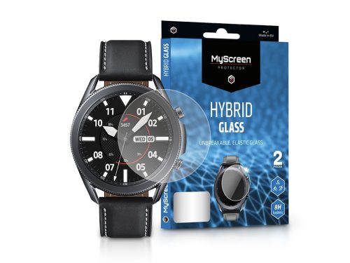 Samsung Galaxy Watch 3 (45 mm) rugalmas üveg képernyővédő fólia - MyScreen      Protector Hybrid Glass - 2 db/csomag - átlátszó