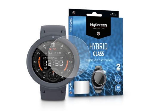 Amazfit Verge Lite rugalmas üveg képernyővédő fólia - MyScreen Protector Hybrid Glass - 2 db/csomag - átlátszó