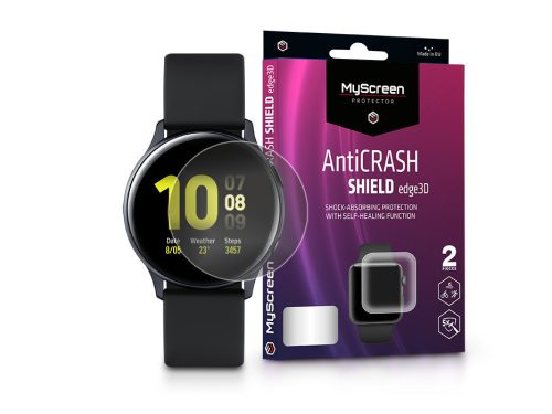 Samsung Galaxy Watch Active 2 (44 mm) ütésálló képernyővédő fólia - MyScreen    Protector AntiCrash Shield Edge3D - 2 db/csomag - átlátszó