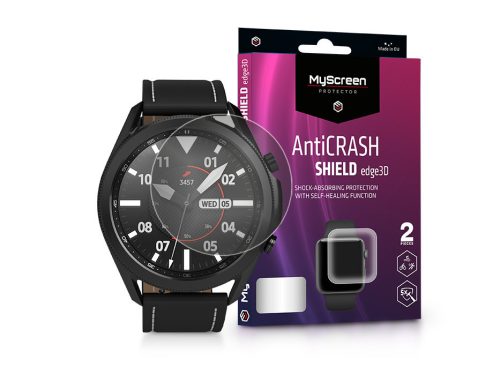 Samsung Galaxy Watch 3 (41 mm) ütésálló képernyővédő fólia - MyScreen Protector AntiCrash Shield Edge3D - 2 db/csomag - átlátszó