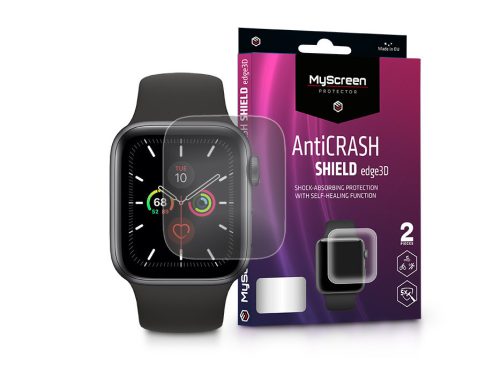 Apple Watch Series 4/5 (44 mm) ütésálló képernyővédő fólia - MyScreen Protector AntiCrash Shield Edge3D - 2 db/csomag - átlátszó