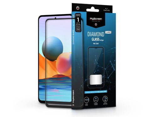 Xiaomi Redmi Note 10 Pro/10 Pro Max edzett üveg képernyővédő fólia - MyScreen   Protector Diamond Glass Lite Edge2.5D Full Glue - fekete