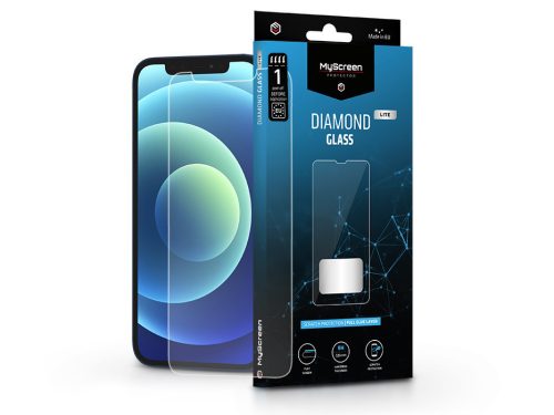 Apple iPhone 12/12 Pro edzett üveg képernyővédő fólia - MyScreen Protector      Diamond Glass Lite Full Glue - átlátszó