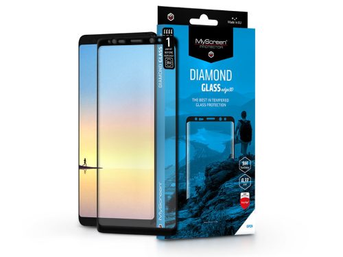 Samsung N950F Galaxy Note 8 edzett üveg képernyővédő fólia ívelt kijelzőhöz -   MyScreen Protector Diamond Glass Edge3D - fekete