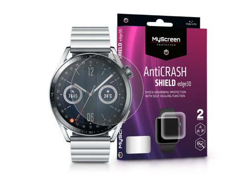 Huawei Watch GT 3 (42 mm) ütésálló képernyővédő fólia - MyScreen Protector      AntiCrash Shield Edge3D - 2 db/csomag - átlátszó