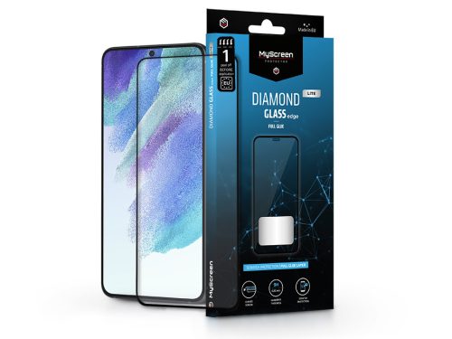 Samsung G990B Galaxy S21 FE 5G edzett üveg képernyővédő fólia - MyScreen        Protector Diamond Glass Lite Edge2.5D Full Glue - fekete