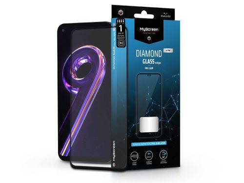 Realme 9 Pro edzett üveg képernyővédő fólia - MyScreen Protector Diamond Glass  Lite Edge2.5D Full Glue - fekete