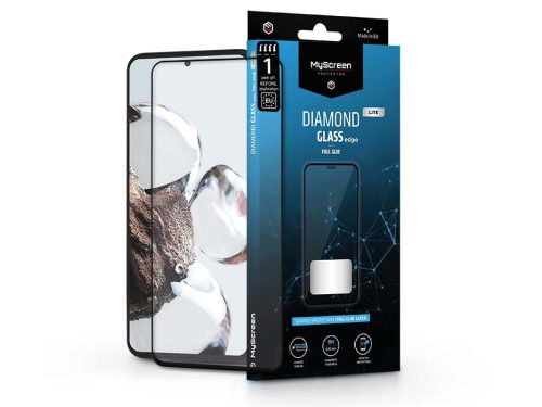 Xiaomi 12T/12T Pro edzett üveg képernyővédő fólia - MyScreen Protector Diamond  Glass Lite Edge2.5D Full Glue - fekete