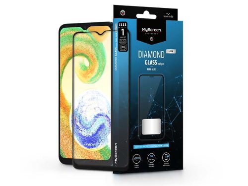 Samsung A047F Galaxy A04s edzett üveg képernyővédő fólia - MyScreen Protector   Diamond Glass Lite Edge2.5D Full Glue - fekete