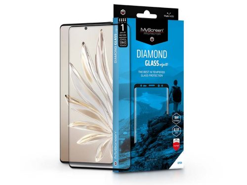 Honor 70 5G edzett üveg képernyővédő fólia ívelt kijelzőhöz - MyScreen          ProtectorDiamond Glass Edge3D - fekete