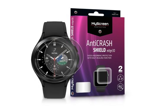 Samsung Galaxy Watch 4 Classic (42 mm) ütésálló képernyővédő fólia - MyScreen   Protector AntiCrash Shield Edge3D - 2 db/csomag - átlátszó