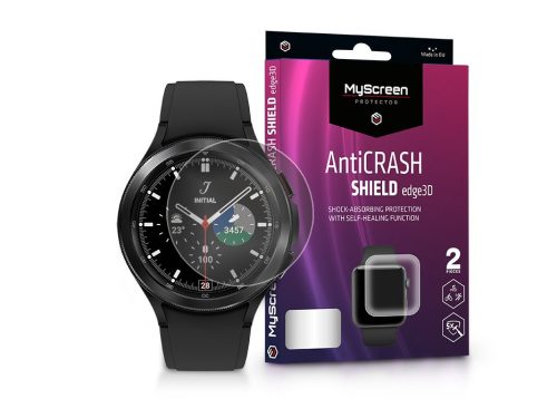 Samsung Galaxy Watch 4 Classic (46 mm) ütésálló képernyővédő fólia - MyScreen   Protector AntiCrash Shield Edge3D - 2 db/csomag - átlátszó