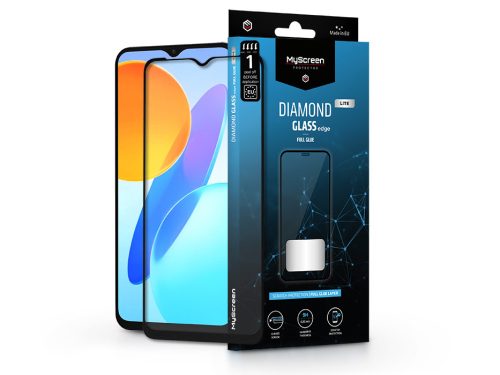 Honor X8 5G edzett üveg képernyővédő fólia - MyScreen Protector Diamond Glass   Lite Edge2.5D Full Glue - fekete