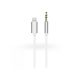 Lightning - 3,5 mm jack audio kábel 1 m-es vezetékkel - fehér/ezüst