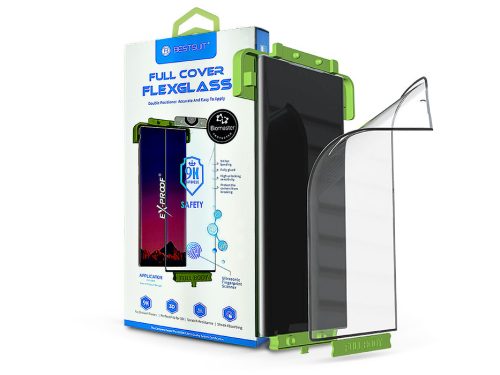 Samsung N980F Galaxy Note 20 rugalmas üveg képernyővédő fólia - Bestsuit        Flexglass 3D Full Cover Biomaster - fekete