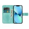 Xiaomi Redmi Note 12 Pro 5G/Poco X5 Pro 5G oldalra nyíló tok - Mezzo Book Flip -mandala zöld