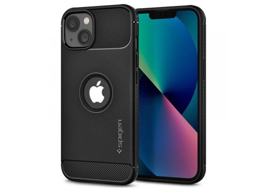 Apple iPhone 13 ütésálló hátlap - Spigen Rugged Armor - fekete