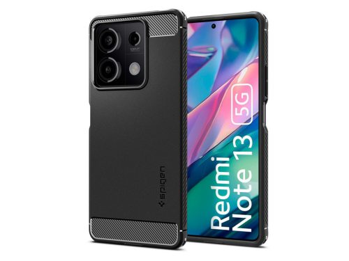 Xiaomi Redmi Note 13 5G ütésálló hátlap - Spigen Rugged Armor - fekete