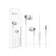 Devia sztereó felvevős fülhallgató - 3,5 mm jack - Devia Kintone In-Ear Wired   Earphones - fehér