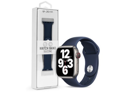 Apple Watch lyukacsos sport szíj - Devia Deluxe Series Sport Band - 38/40/41 mm - sötétkék