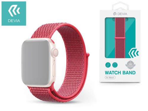 Apple Watch szövet sport szíj - Devia Deluxe Series Sport3 Band - 42/44/45/49 mm- hibiscus