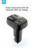 Devia Bluetooth FM-transmitter / szivargyújtó töltő - 2xUSB QC3.0 +             MP3/WMA/WAV/Flac + Pendrive/TF-kártyaolvasó - Devia Smart Series - fekete