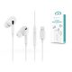 Devia sztereó felvevős fülhallgató - Lightning/Bluetooth - Devia Smart Series   Stereo Wired Earphone - fehér