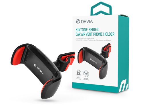 Devia szellőzőrácsba illeszthető autós tartó - Devia Kintone Series Car Air VentPhone Holder - fekete/piros