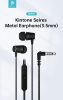 Devia sztereó felvevős fülhallgató - 3,5 mm jack - Devia Kintone Series Metal   Earphone - fekete