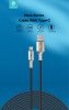 Devia USB - USB Type-C adat- és töltőkábel 1,5 m-es vezetékkel - Devia Mars     Series Cable With Type-C - 5V/2,1A - ezüst/fekete