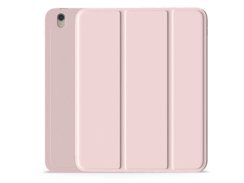 Apple iPad 10.9 (2022) tablet tok (Smart Case) on/off funkcióval, Apple Pencil  tartóval - Devia Rosy Series Leather Case With Pencil Slot - pink