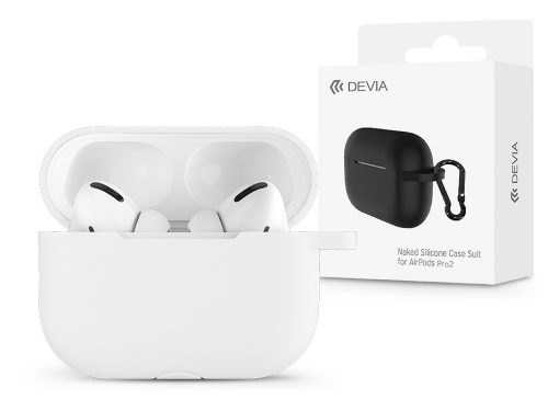 Devia szilikon tok AirPods Pro2 fülhallgatóhoz - Devia Silicone Case Suit For   AirPods Pro2 - fehér