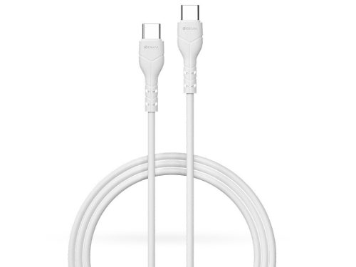 Devia USB Type-C - USB Type-C adat- és töltőkábel 1 m-es vezetékkel - Devia     Kintone Series Type-C To Type-C Cable - 15W - fehér - ECO csomagolás