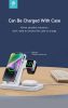 Devia Qi univerzális vezeték nélküli töltő állomás - 15W - Devia Smart Series 3 In 1 Bracket Wireless Charger for Smartphone + iWatch + Airpods - fehér