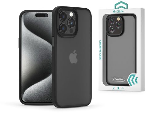 Devia Pino Series ütésálló tok - Apple iPhone 15 Pro - fekete